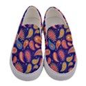 Blue Paisley Print 2 Women s Canvas Slip Ons View1