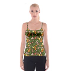 Tropical Fruits Love Spaghetti Strap Top by designsbymallika