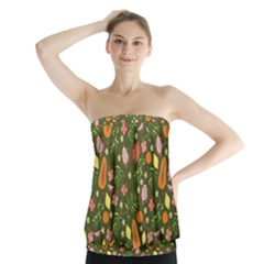 Tropical Fruits Love Strapless Top by designsbymallika