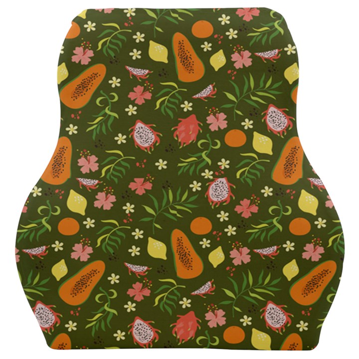 Tropical Fruits Love Car Seat Velour Cushion 