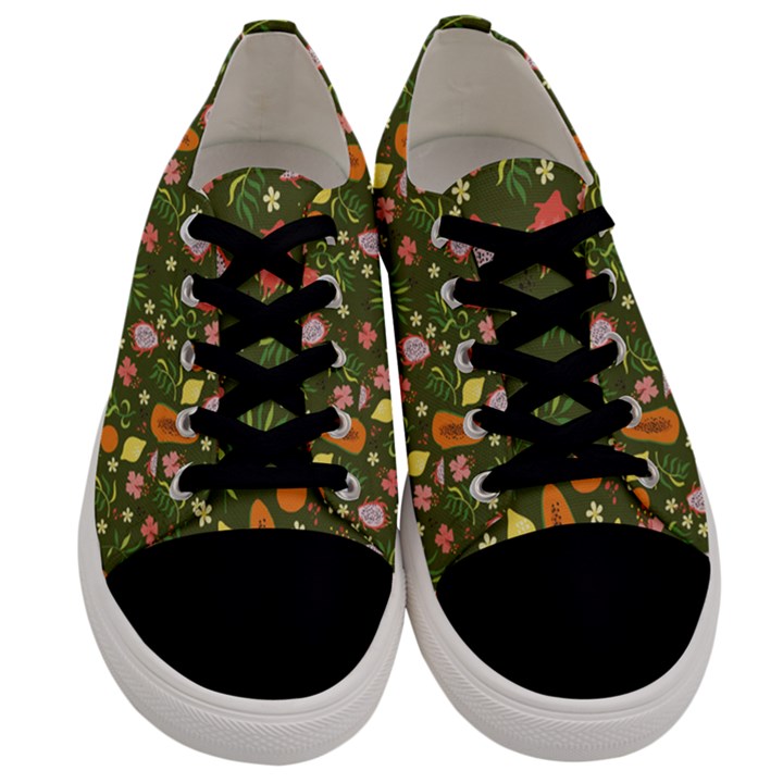 Tropical Fruits Love Men s Low Top Canvas Sneakers