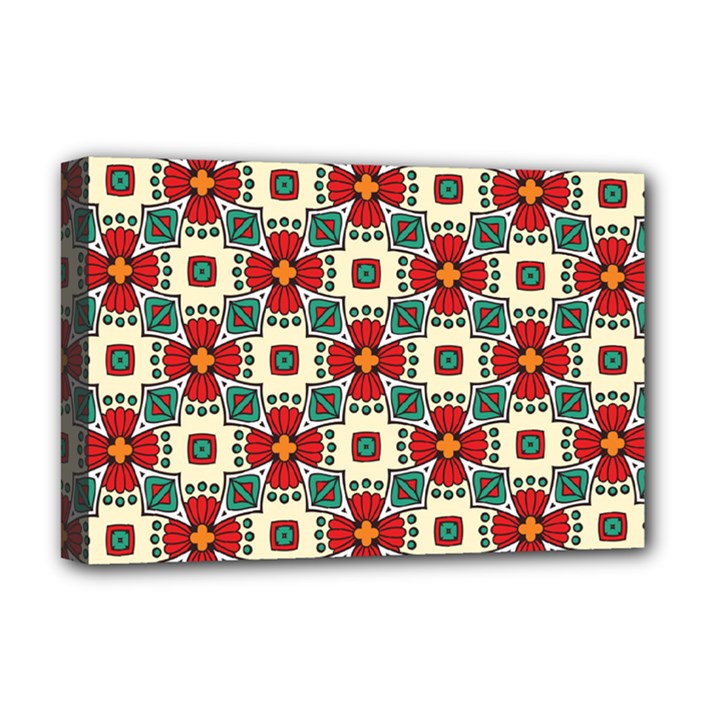 Seamless Red Pattern Deluxe Canvas 18  x 12  (Stretched)