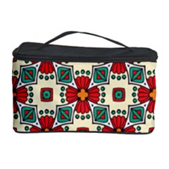 Seamless Red Pattern Cosmetic Storage by designsbymallika