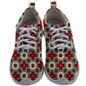 Seamless Red Pattern Mens Athletic Shoes View1