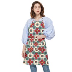 Seamless Red Pattern Pocket Apron by designsbymallika