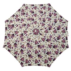 Pretty Dark Magenta Flowers Straight Umbrellas by designsbymallika