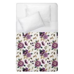 Pretty Dark Magenta Flowers Duvet Cover (single Size) by designsbymallika