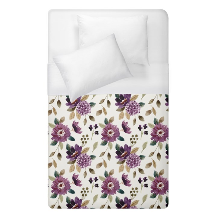 Pretty Dark Magenta Flowers Duvet Cover (Single Size)