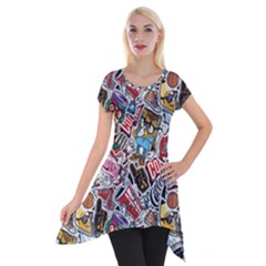 High School Love Short Sleeve Side Drop Tunic by designsbymallika