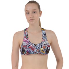 High School Love Criss Cross Racerback Sports Bra by designsbymallika