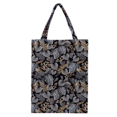 Metallic Leaves Pattern Classic Tote Bag by designsbymallika