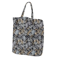 Metallic Leaves Pattern Giant Grocery Tote by designsbymallika