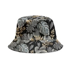 Metallic Leaves Pattern Bucket Hat