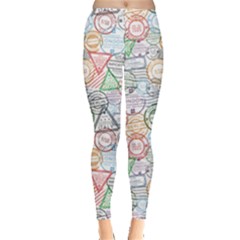 Travel World Leggings  by designsbymallika