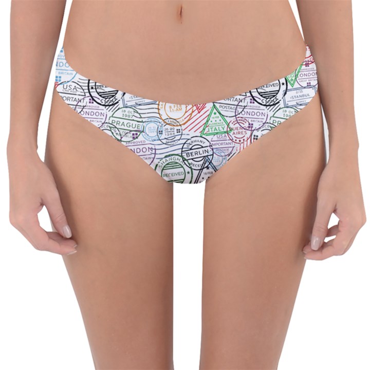 Travel World Reversible Hipster Bikini Bottoms