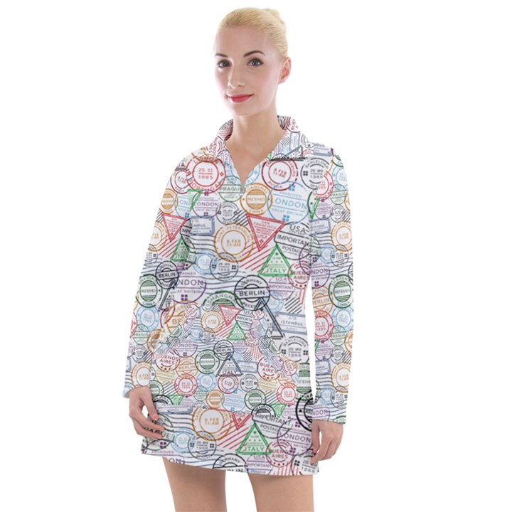 Travel World Women s Long Sleeve Casual Dress