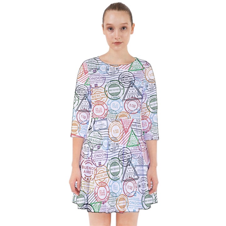 Travel World Smock Dress