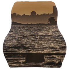 Cityscape Coastal Scene Montevideo Uruguay Car Seat Velour Cushion  by dflcprintsclothing