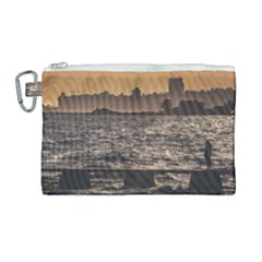 Cityscape Coastal Scene Montevideo Uruguay Canvas Cosmetic Bag (large)