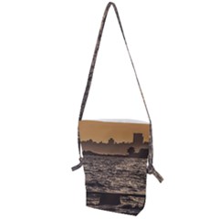 Cityscape Coastal Scene Montevideo Uruguay Folding Shoulder Bag by dflcprintsclothing