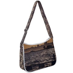 Cityscape Coastal Scene Montevideo Uruguay Zip Up Shoulder Bag by dflcprintsclothing