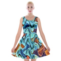 Abstrait Velvet Skater Dress