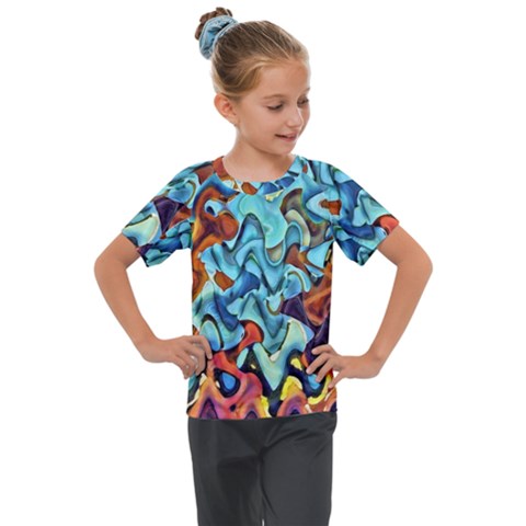 Abstrait Kids  Mesh Piece Tee by sfbijiart