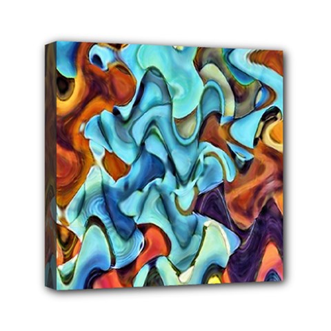 Abstrait 001 -1 (1)p Mini Canvas 6  X 6  (stretched) by sfbijiart