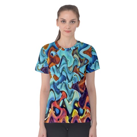 Abstrait 001 -1 (1)p Women s Cotton Tee by sfbijiart