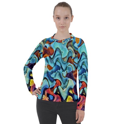 Abstrait 001 -1 (1)p Women s Pique Long Sleeve Tee by sfbijiart