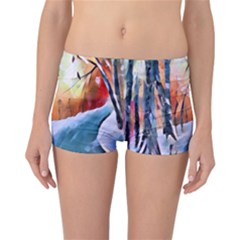 Paysage D hiver Reversible Boyleg Bikini Bottoms by sfbijiart