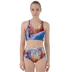 Paysage D hiver Racer Back Bikini Set by sfbijiart