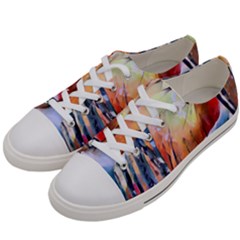 Paysage D hiver Women s Low Top Canvas Sneakers by sfbijiart