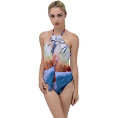 Paysage D hiver Go With The Flow One Piece Swimsuit by sfbijiart