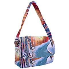 Paysage D hiver Courier Bag by sfbijiart