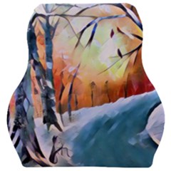 Paysage D hiver Car Seat Velour Cushion  by sfbijiart