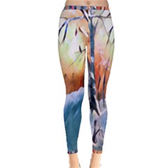 Paysage D hiver Inside Out Leggings by sfbijiart