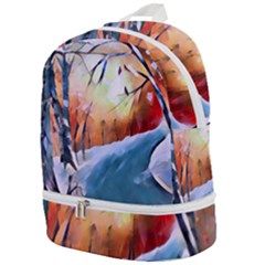 Paysage D hiver Zip Bottom Backpack by sfbijiart