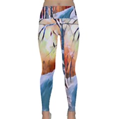 Paysage D hiver Lightweight Velour Classic Yoga Leggings by sfbijiart