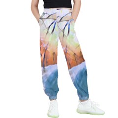 Paysage D hiver Kids  Elastic Waist Pants by sfbijiart