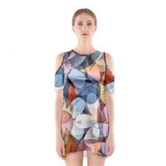 Multifleurs Shoulder Cutout One Piece Dress by sfbijiart