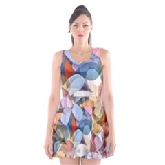 Multifleurs Scoop Neck Skater Dress by sfbijiart