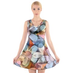 Multifleurs V-neck Sleeveless Dress by sfbijiart