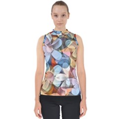 Multifleurs Mock Neck Shell Top by sfbijiart