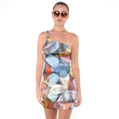 Multifleurs One Soulder Bodycon Dress by sfbijiart