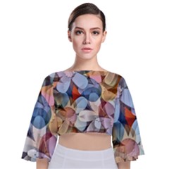 Multifleurs Tie Back Butterfly Sleeve Chiffon Top