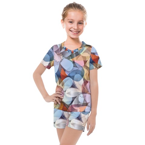 Multifleurs Kids  Mesh Tee And Shorts Set by sfbijiart