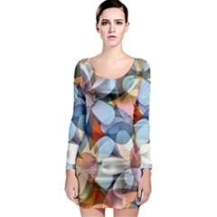 Multifleurs Long Sleeve Bodycon Dress by sfbijiart