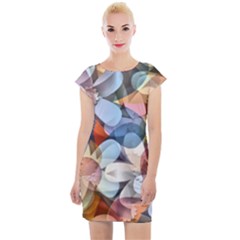 Multifleurs Cap Sleeve Bodycon Dress by sfbijiart