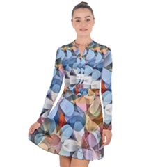 Multifleurs Long Sleeve Panel Dress by sfbijiart